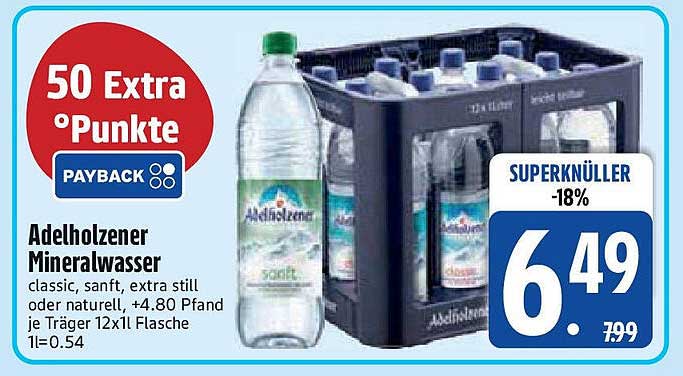 Adelholzener Mineralwasser - classic, sanft, extra still oder naturbelassen