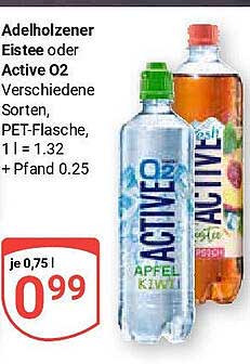 Adelholzer Eistee oder Active O2 – verschiedene Sorten, PET-Flasche