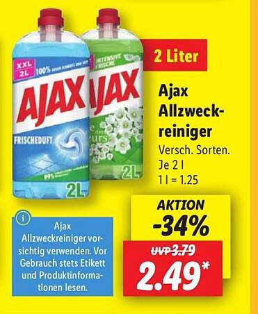 Ajax Allzweckreiniger 2 Liter - Frischduft und Intensiv