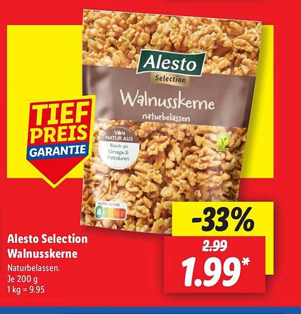 Alesto Selection Walnusskerne – naturbelassen
