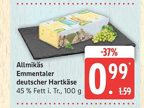 Allmikäs Emmentaler deutscher Hartkäse