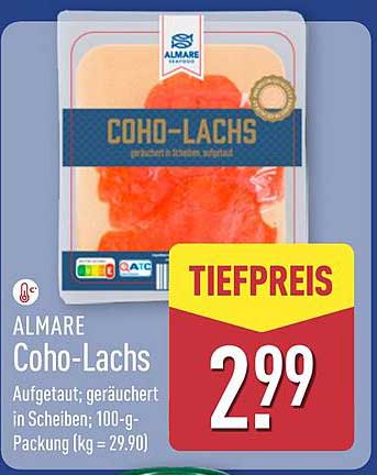 ALMARE Coho-Lachs - geräuchert und fertig zum Genießen