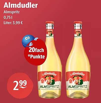 Almdudler Almspritz 0,75 L für nur 2,99 €