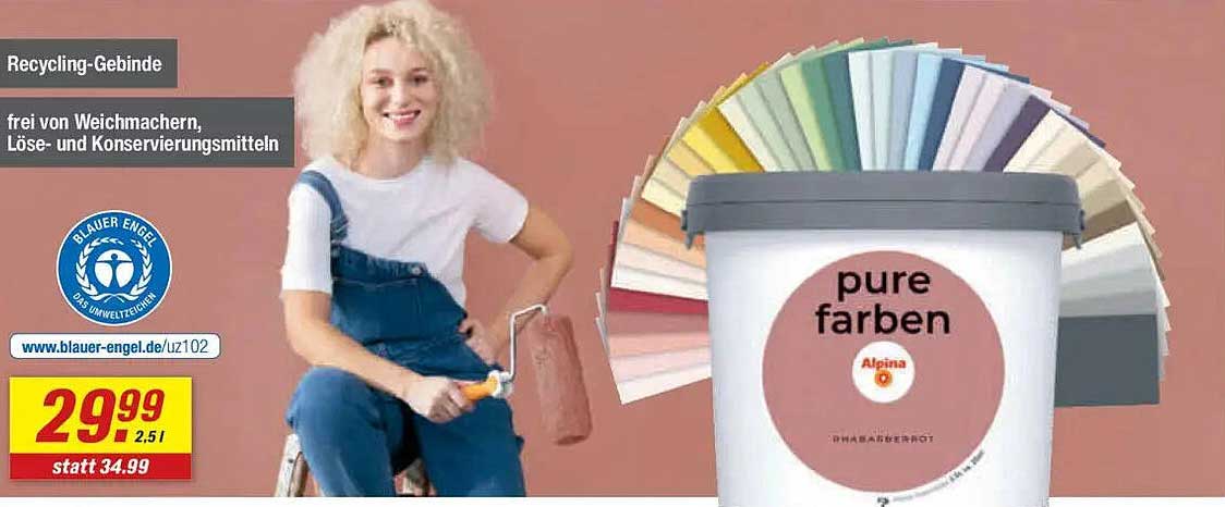 Alpina pure farben Recycling-Gebinde - Ideal für kreative Projekte