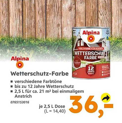 Alpina Wetterschutz-Farbe – für optimalen Schutz deines Holzes