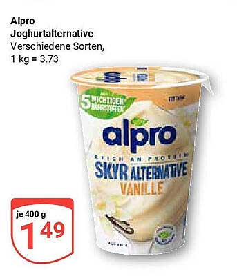 Alpro Joghurtalternative – Skyr Alternative Vanille