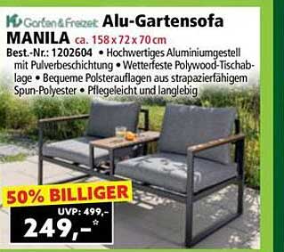 Alu-Gartensofa MANILA