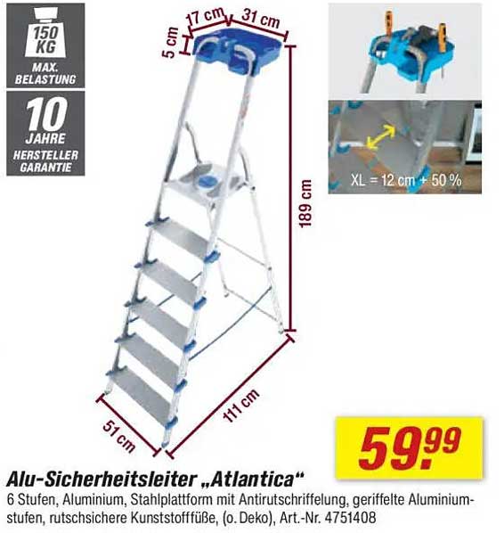Alu-Sicherheitsleiter „Atlantica“