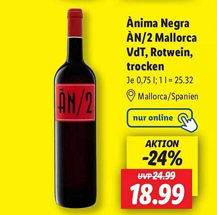 Ànima Negra ÀN/2 Mallorca VdT, Rotwein, trocken