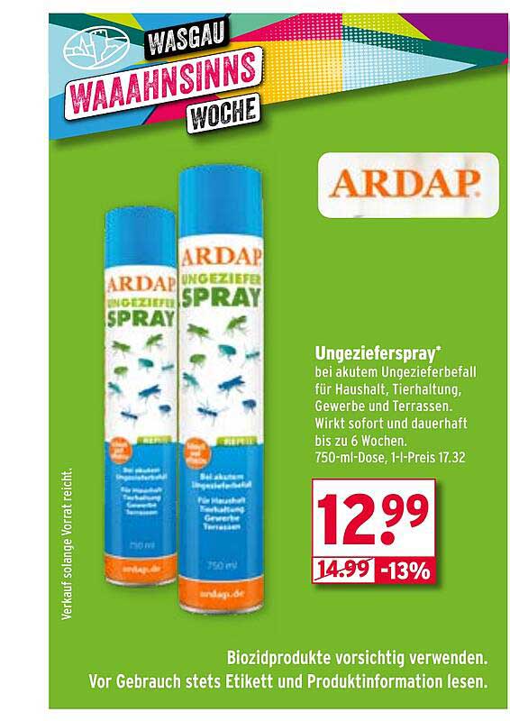 ARDAP Ungeziefer Spray 750 ml