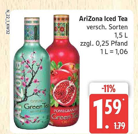 AriZona Iced Tea versch. Sorten 1,5 L