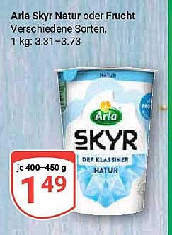 Arla Skyr Natur oder Frucht, 400-450 g