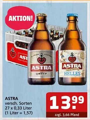 ASTRA verschiedene Sorten, 27 x 0,33 Liter für nur 13,99 €