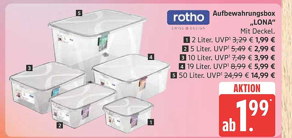 Aufbewahrungsbox "LONA" von Rotho - Mit Deckel