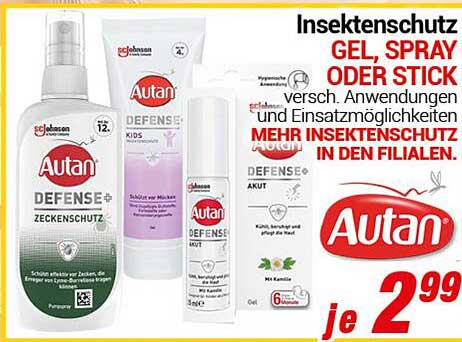 Autan Insektenschutz Gel, Spray oder Stick - Verschiedene Anwendungen und Einsatzmöglichkeiten