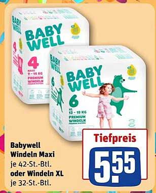 BABY WELL Windeln Maxi und Windeln XL im Vorteil!