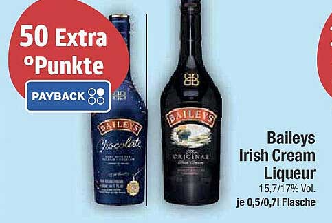 Baileys Irish Cream Liqueur 0,5/0,7l Flasche