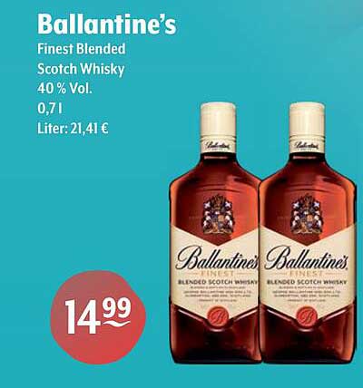 Ballantine’s Finest Blended Scotch Whisky 0,7 l