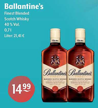 Ballantine’s Finest Blended Scotch Whisky 0,7l