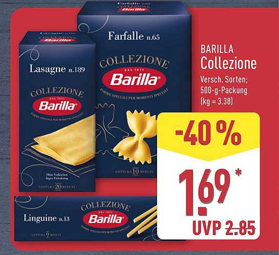 BARILLA Collezione – Verschiedene Sorten; 500-g-Packung