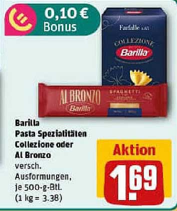 Barilla Pasta Spezialitäten Collezione oder Al Bronzo