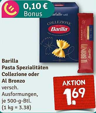 Barilla Pasta Spezialitäten Collezione oder Al Bronzo