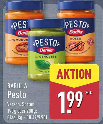 Barilla Pesto - Verschiedene Sorten, 190g oder 200g