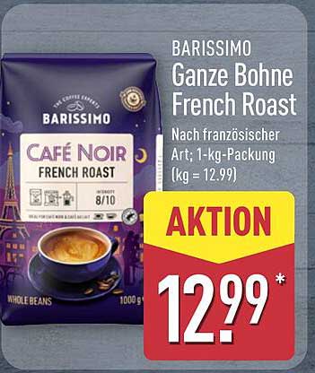 BARISSIMO Ganze Bohne French Roast 1-kg-Packung