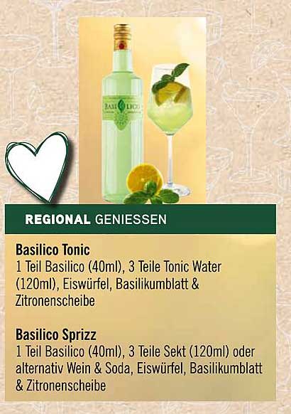 Basilico Tonic und Basilico Sprizz - Erfrischende Genussmomente