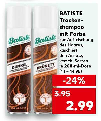 BATISTE Trockenshampoo mit Farbe