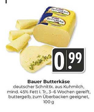Bauer Butterkäse, 100 g
