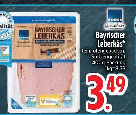 Bayrischer Leberkäse, ofenbacken, 400g