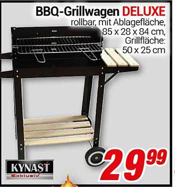 BBQ-Grillwagen DELUXE - rollbar, mit Ablagefläche