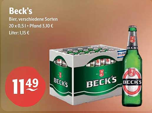 Beck's Bier, verschiedene Sorten, 20 x 0,5 l - Nur für begrenzte Zeit!