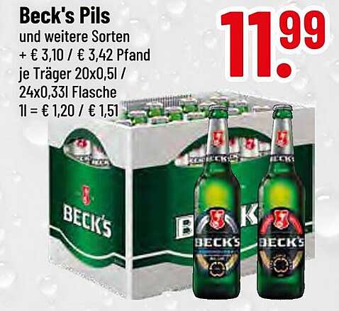 Beck's Pils (Kasten 20 x 0,5 l)