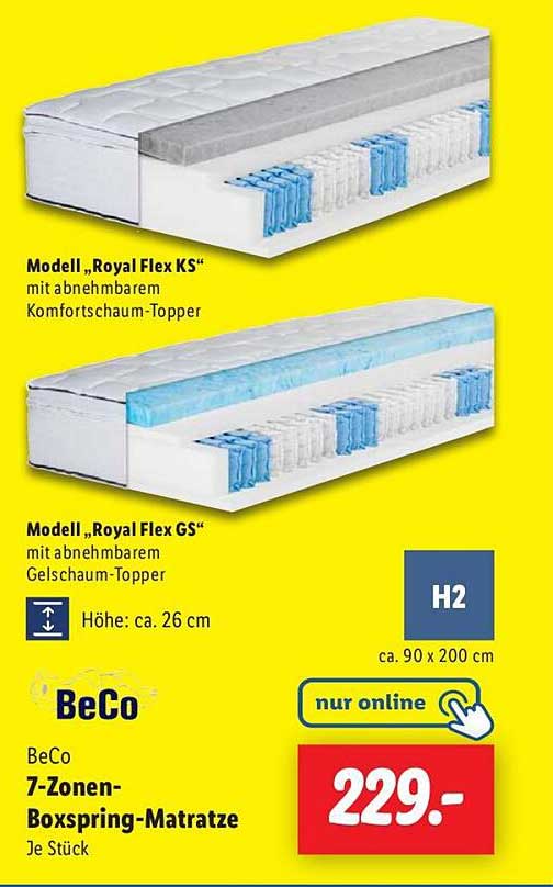 BeCo 7-Zonen-Boxspring-Matratze