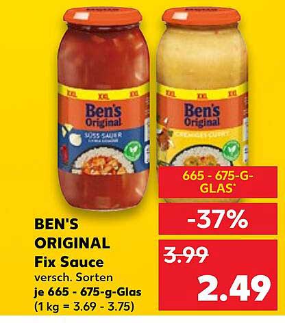 BEN'S ORIGINAL Fix Sauce, versch. Sorten