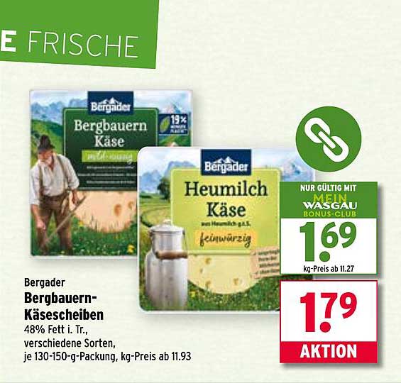 Bergader Bergbauern-Käse-Scheiben