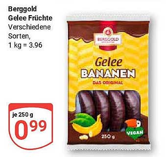 Berggold Gelee Früchte - Gelee Bananen