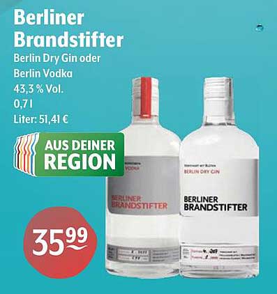 Berliner Brandstifter - Berlin Dry Gin oder Berlin Vodka