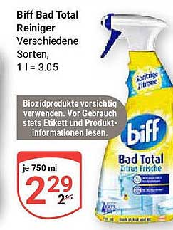 Biff Bad Total Reiniger - Verschiedene Sorten, 750 ml