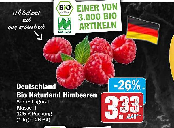 Bio Naturland Himbeeren 125 g