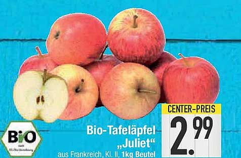 Bio-Tafeläpfel „Juliet“ aus Frankreich – 1kg Beutel