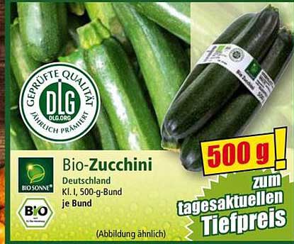 Bio-Zucchini 500 g - Frische zum Tiefpreis