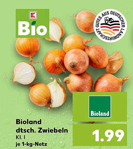 Bioland dt. Zwiebeln KI. I je 1-kg-Netz