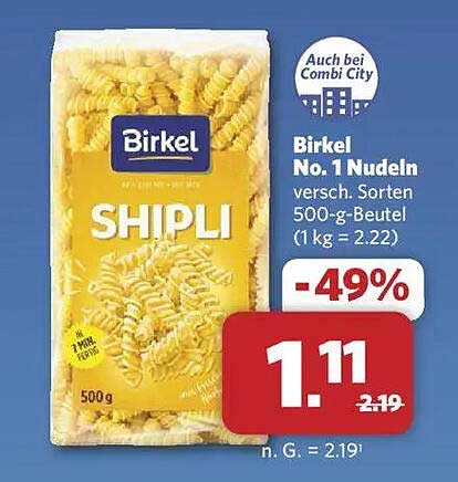Birkel No. 1 Nudeln SHIPLI, 500g
