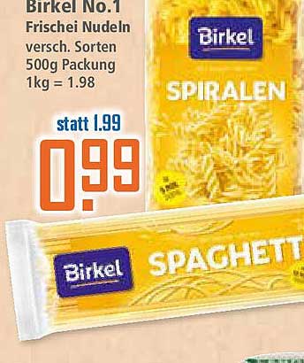Birkel No.1 Frische Nudeln - 500g Packung