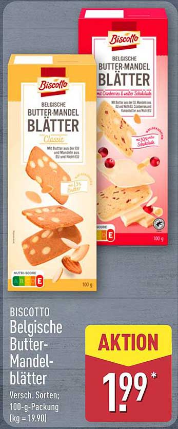 BISCOTTO Belgische Butter-Mandelblätter