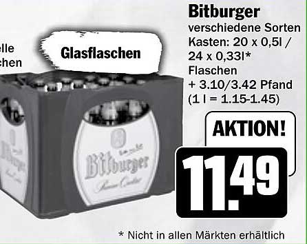 Bitburger Kasten (verschiedene Sorten) 20 x 0,5l
