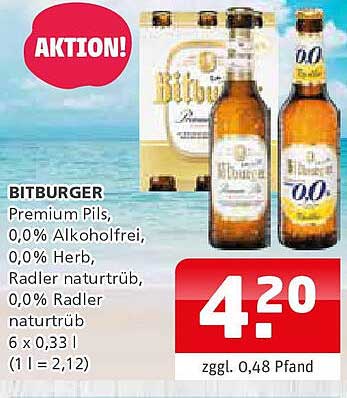 BITBURGER Premium Pils 0,0% Alkoholfrei